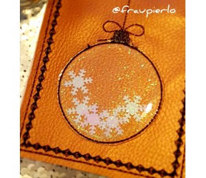 Stickdatei - ITH Postkarte Glitterkugel